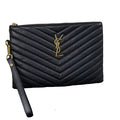 Saint Laurent Cassandre Matelassé Leather Pouch